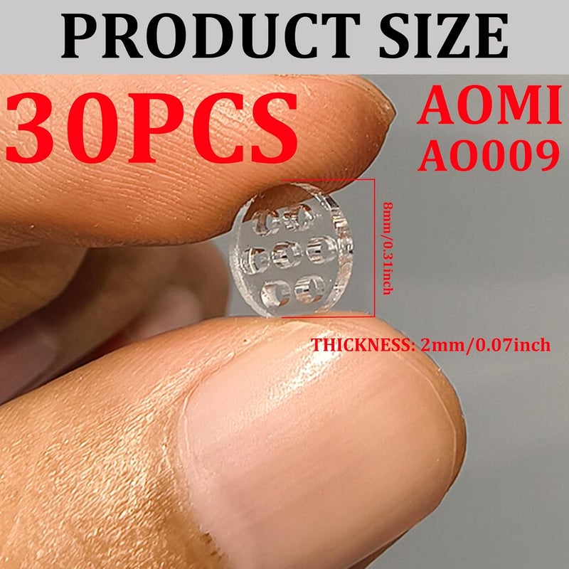 AOMI 30pcs Glass Screens Filter High Borosilicate, 8mm 0.31" Diameter Transparent Heat Resistant Pipe Screens with 7 Honeycomb Holes for Pipes - Image 2